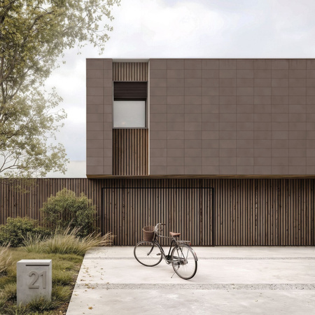 Płyta betonowa na ścianę 2D PA01 600x300x10, czekoladowy CL02, beton architektoniczny