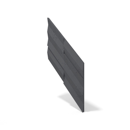 Płyta betonowa na ścianę 3D PB70A 1200x600x35, czarny B15, wzór A, beton architektoniczny