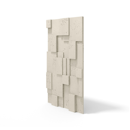 Płyta betonowa na ścianę 3D PB11 1200x600x40, kość słoniowa KS, wzór A, beton architektoniczny