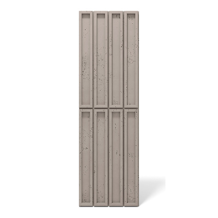 Płyta betonowa na ścianę 3D PB66A 1350x430x22, szarobeżowy CL05, wzór A, beton architektoniczny