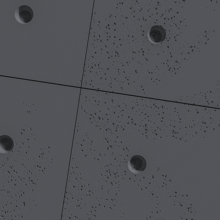 Płyta betonowa na ścianę 3D PB30 1200x600x20, czarny B15, beton architektoniczny