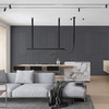 Płyta betonowa na ścianę 3D PB57 1350x460x30, czarny B15, beton architektoniczny