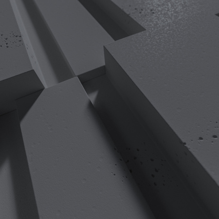 Płyta betonowa na ścianę 3D PB13 1200x600x40, czarny B15, beton architektoniczny