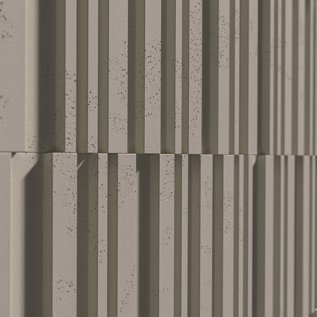 Płyta betonowa na ścianę 3D PB42 1350x600x30, kaszmirowy CL04, beton architektoniczny