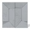 Płyta betonowa na ścianę 3D PB26B 600x600x45, szary S96, wzór B, beton architektoniczny