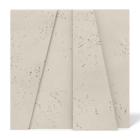 Płyta betonowa na ścianę 3D PB10 600x600x40, kość słoniowa KS, beton architektoniczny