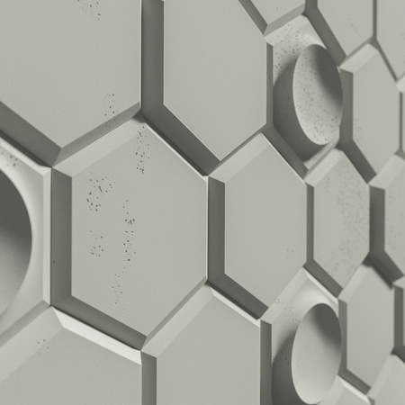 Płyta betonowa na ścianę 3D PB01D 260x300x37, pistacjowy CL08, beton architektoniczny