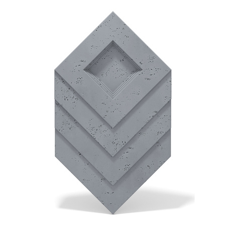 Płyta betonowa na ścianę 3D PB21 1050x600x45, antracytowy B08, beton architektoniczny