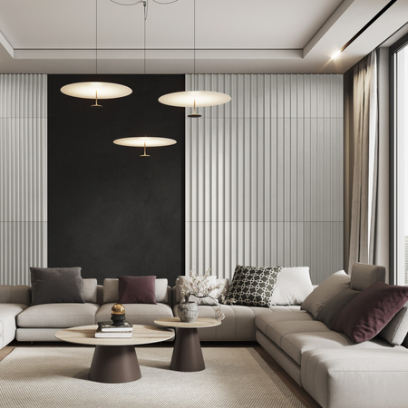 Płyta betonowa na ścianę 3D PB39 1350x490x30, zgaszona biel B0, beton architektoniczny