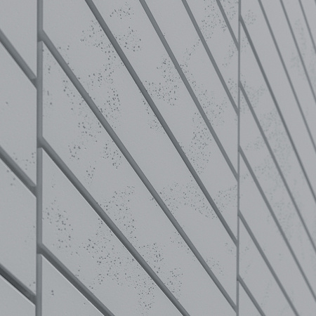 Płyta betonowa na ścianę 3D PB43 1210x500x25, szary S96, beton architektoniczny