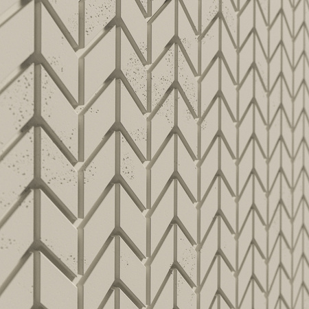 Płyta betonowa na ścianę 3D PB48 935x600x25, kość słoniowa KS, beton architektoniczny