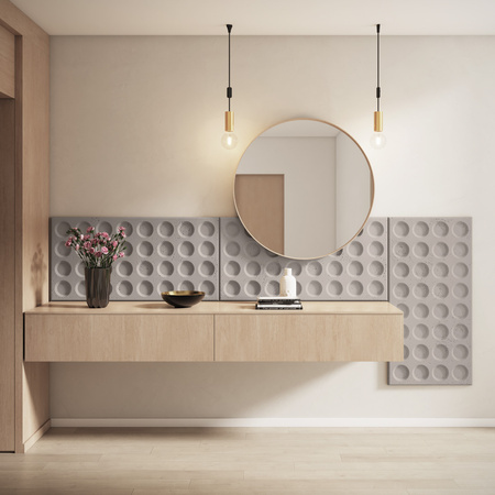 Płyta betonowa na ścianę 3D PB28 1200x600x30, kaszmirowy CL04, beton architektoniczny