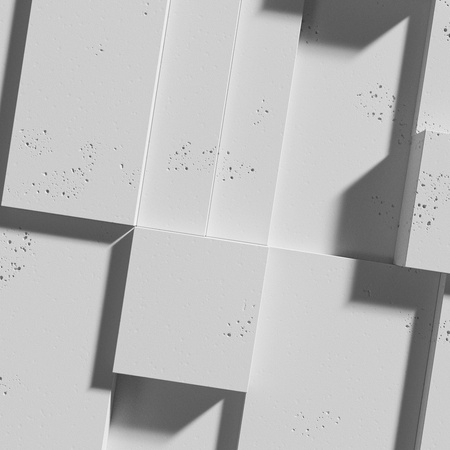 Płyta betonowa na ścianę 3D PB11 1200x600x40, jasnoszary S50; wzór A, beton architektoniczny
