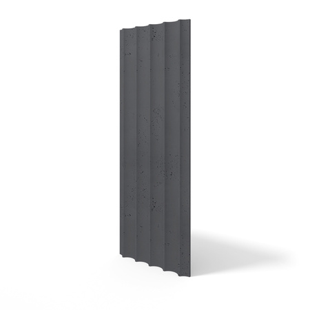 Płyta betonowa na ścianę 3D PB59 1350x500x35, czarny B15, beton architektoniczny