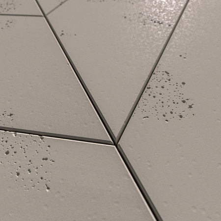 Płyta betonowa na ścianę 3D PB35 455x120x20, kaszmirowy CL04, lewy, beton architektoniczny