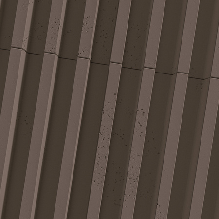 Płyta betonowa na ścianę 3D PB41 1350x380x44, czekoladowy CL02, beton architektoniczny
