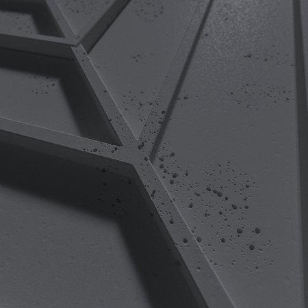 Płyta betonowa na ścianę 3D PB45 1188x600x25, czarny B15, beton architektoniczny