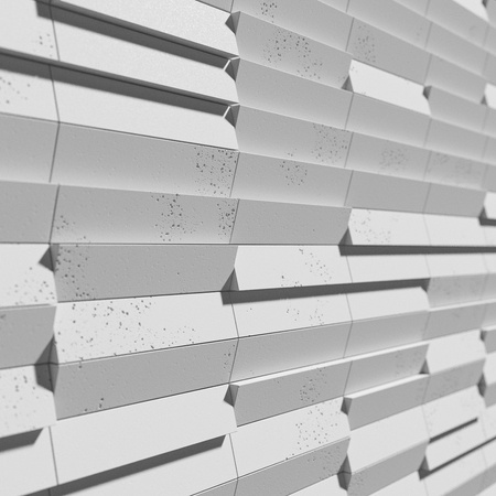 Płyta betonowa na ścianę 3D PB69 5x22,6x2, jasnoszary S50, beton architektoniczny
