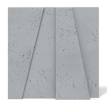 Płyta betonowa na ścianę 3D PB10 600x600x40, szary S96, beton architektoniczny