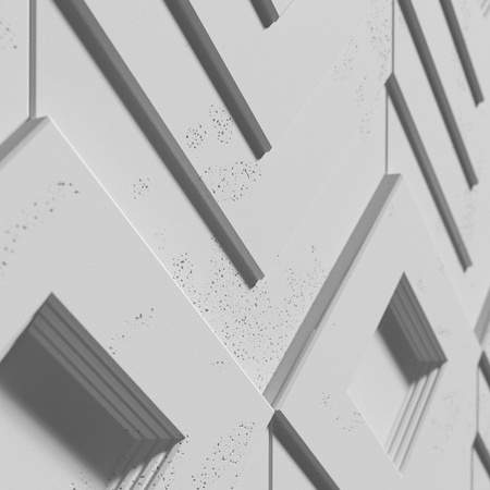 Płyta betonowa na ścianę 3D PB21 1050x600x45, jasnoszary S50, beton architektoniczny