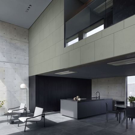 Płyta betonowa na ścianę 2D PA03 600x600x10, zgaszona zieleń CL09, beton architektoniczny