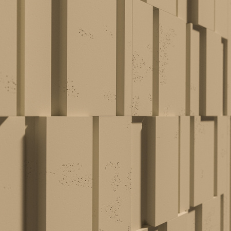 Płyta betonowa na ścianę 3D PB13 1200x600x40, miodowy CL03, beton architektoniczny