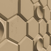 Płyta betonowa na ścianę 3D PB01D 260x300x37, miodowy CL03, beton architektoniczny