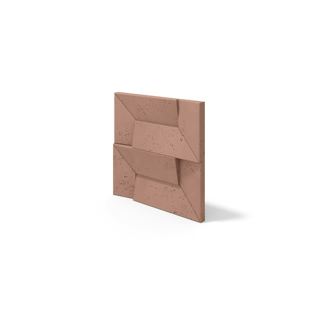 Płyta betonowa na ścianę 3D PB26A 600x600x45, brudny róż CL07; wzór A, beton architektoniczny
