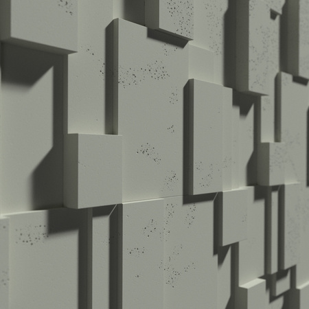 Płyta betonowa na ścianę 3D PB11 1200x600x40, zgaszona zieleń CL09; wzór A, beton architektoniczny