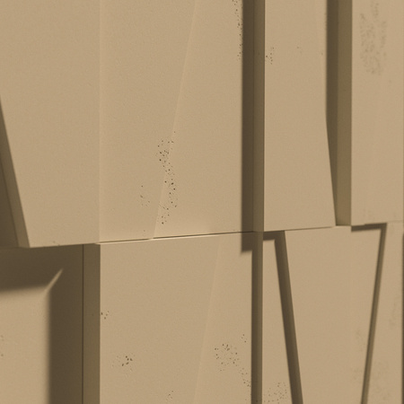 Płyta betonowa na ścianę 3D PB10 600x600x40, miodowy CL03, beton architektoniczny