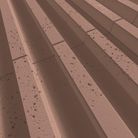 Płyta betonowa na ścianę 3D PB39 1350x490x30, brudny róż CL07, beton architektoniczny