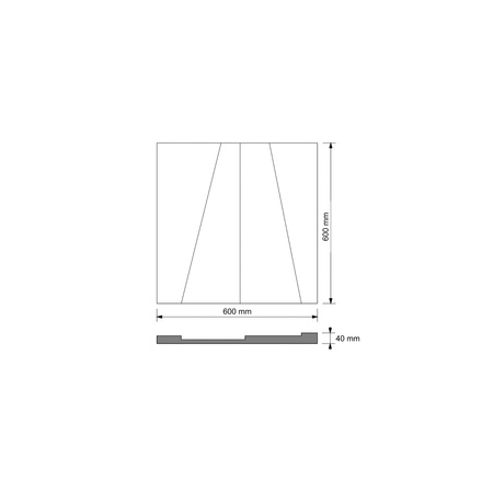 Płyta betonowa na ścianę 3D PB10 600x600x40, brudny róż CL07, beton architektoniczny