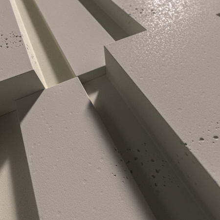 Płyta betonowa na ścianę 3D PB13 1200x600x40, kaszmirowy CL04, beton architektoniczny