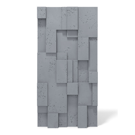 Płyta betonowa na ścianę 3D PB11 1200x600x40, antracytowy B08, wzór A, beton architektoniczny