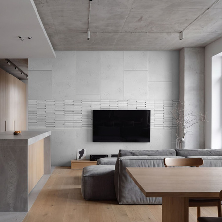 Płyta betonowa na ścianę 2D PA01 600x300x10, jasnoszary S50, beton architektoniczny
