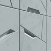 Płyta betonowa na ścianę 3D PB18 1200x600x38, jasny błękit CL06, beton architektoniczny