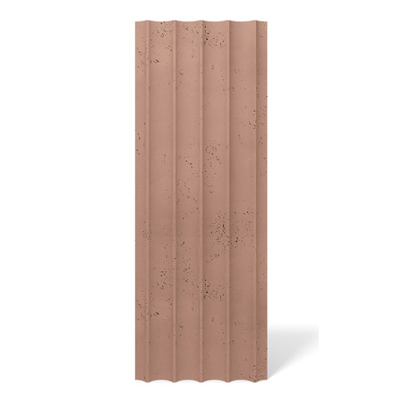 Płyta betonowa na ścianę 3D PB59 1350x500x35, brudny róż CL07, beton architektoniczny