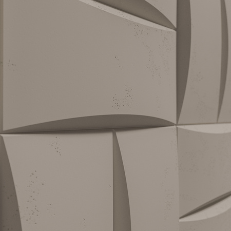 Płyta betonowa na ścianę 3D PB20 600x600x40, szarobeżowy CL05, beton architektoniczny