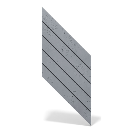 Płyta betonowa na ścianę 3D PB43 1210x500x25, antracytowy B08, beton architektoniczny