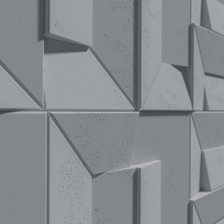 Płyta betonowa na ścianę 3D PB26B 600x600x45, antracytowy B08; wzór B, beton architektoniczny