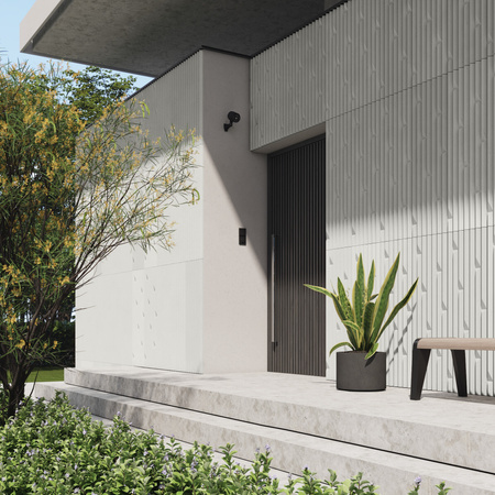 Płyta betonowa na ścianę 3D PB62 1350x480x35, zgaszona biel B0, beton architektoniczny