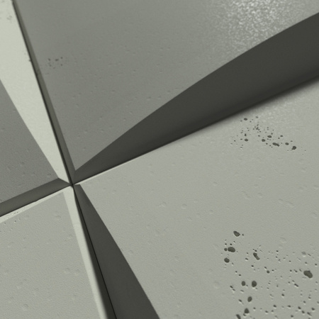 Płyta betonowa na ścianę 3D PB20 600x600x40, zgaszona zieleń CL09, beton architektoniczny