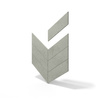 Płyta betonowa na ścianę 3D PB35P 455x120x20, zgaszona zieleń CL09, prawy, beton architektoniczny