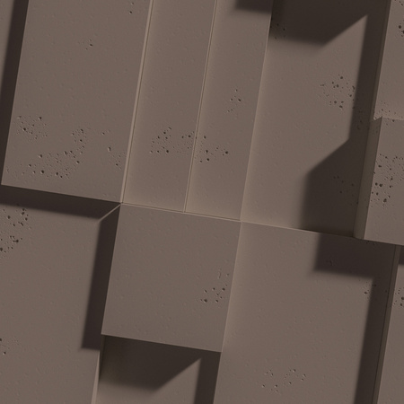 Płyta betonowa na ścianę 3D PB11 1200x600x40, czekoladowy CL02; wzór A, beton architektoniczny