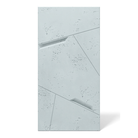 Płyta betonowa na ścianę 3D PB18B 1200x600x38, jasny błękit CL06; wzór B, beton architektoniczny