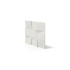 Płyta betonowa na ścianę 3D PB15 600x600x40, zgaszona biel B0, beton architektoniczny