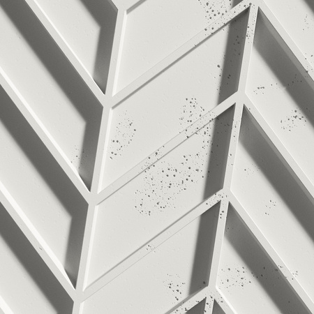 Płyta betonowa na ścianę 3D PB47 939x600x25, zgaszona biel B0, beton architektoniczny
