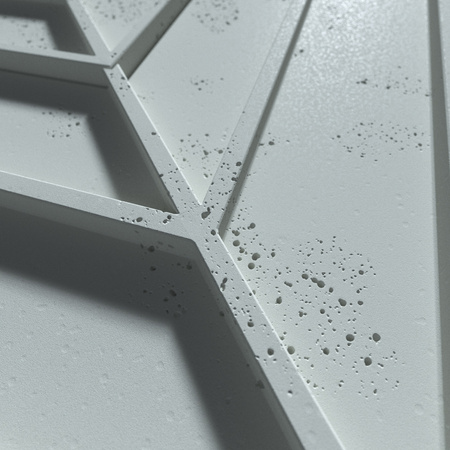 Płyta betonowa na ścianę 3D PB45 1188x600x25, jasny błękit CL06, beton architektoniczny