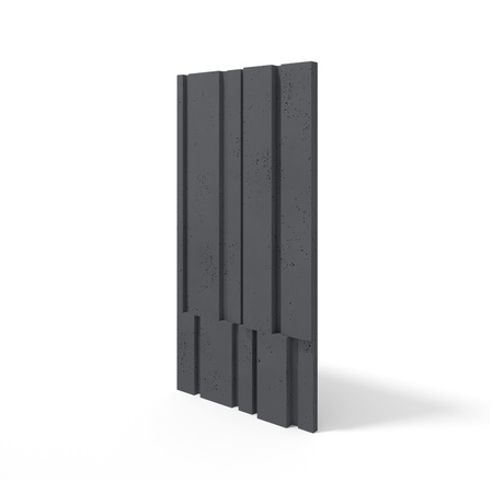 Płyta betonowa na ścianę 3D PB13 1200x600x40, czarny B15, beton architektoniczny