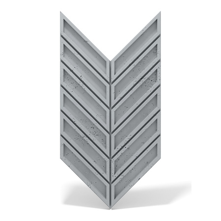 Płyta betonowa na ścianę 3D PB50 1156x600x20, szary S96, beton architektoniczny